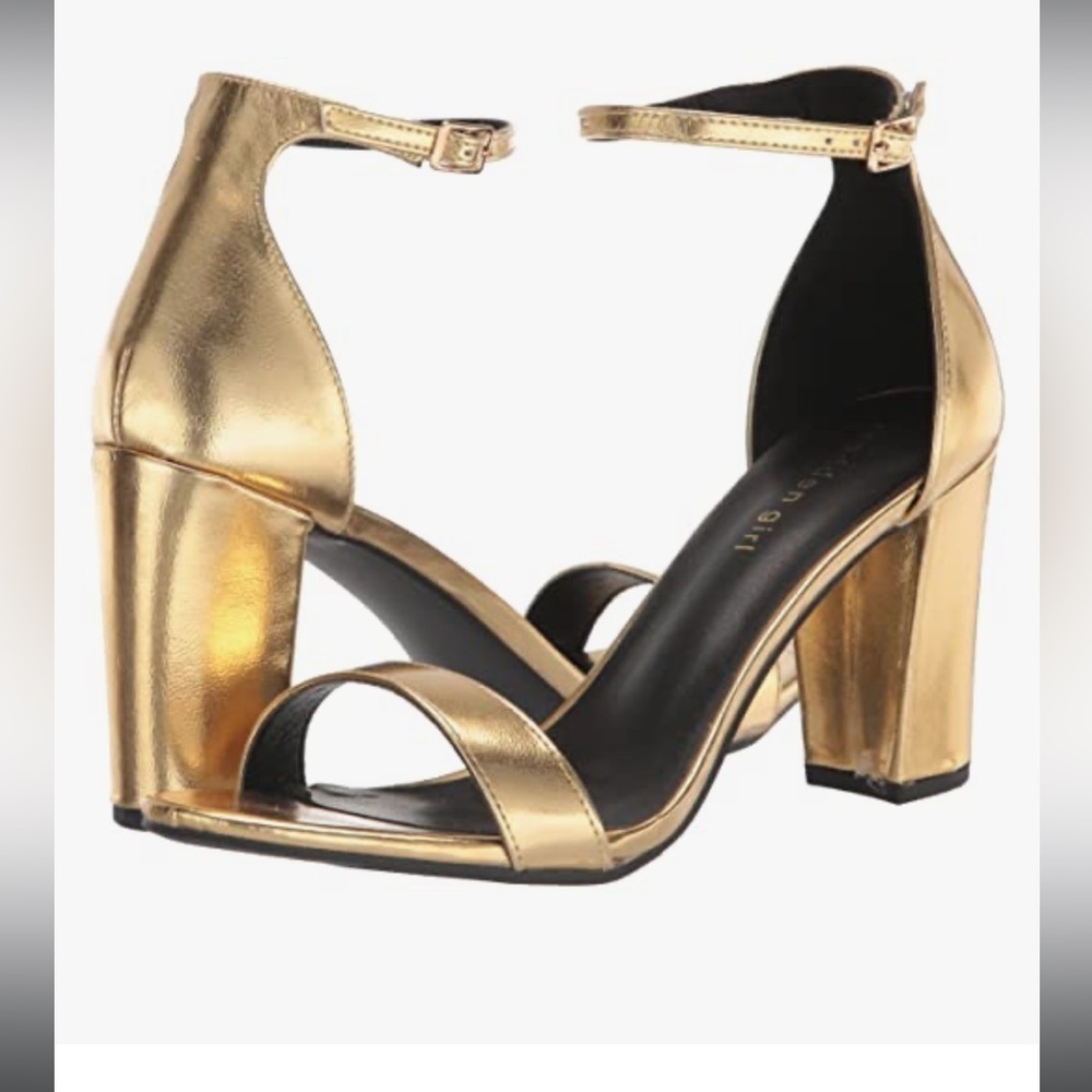 Madden Girl Beella Gold Women's Dress Sandals, Size 8.5